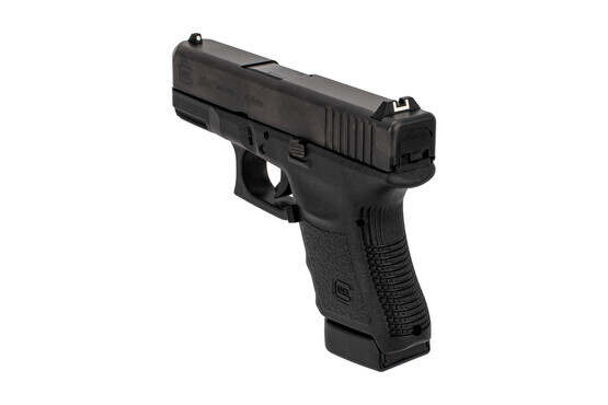Glock .45 ACP G30 sub compact handgun with dot and bucket sights and lightweight polymer frame.